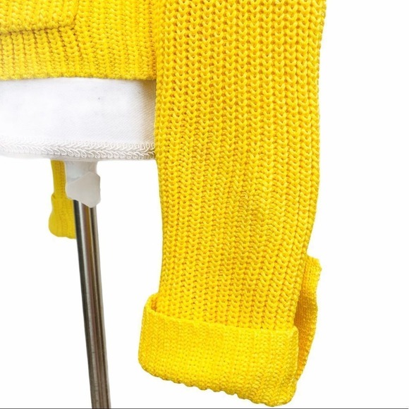 Talbots Yellow 100% Mercerized Cotton Knit Sweater - Picture 3 of 7